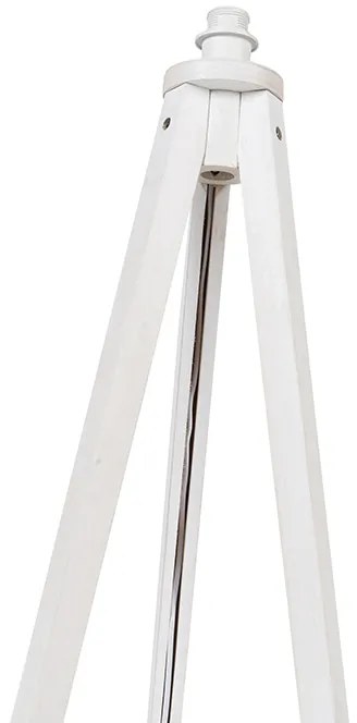 Lampada da terra rustica treppiede bianca - Tripod Classic