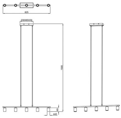 Reality - Lampadario a sospensione con filo VANNES 5xE27/40W/230V
