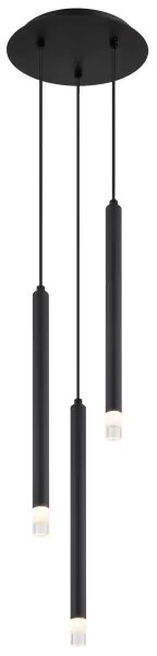 Globo 15629-3 - Lampadario a sospensione con filo BLAKE 3xG9/4W/230V diametro 24 cm nero