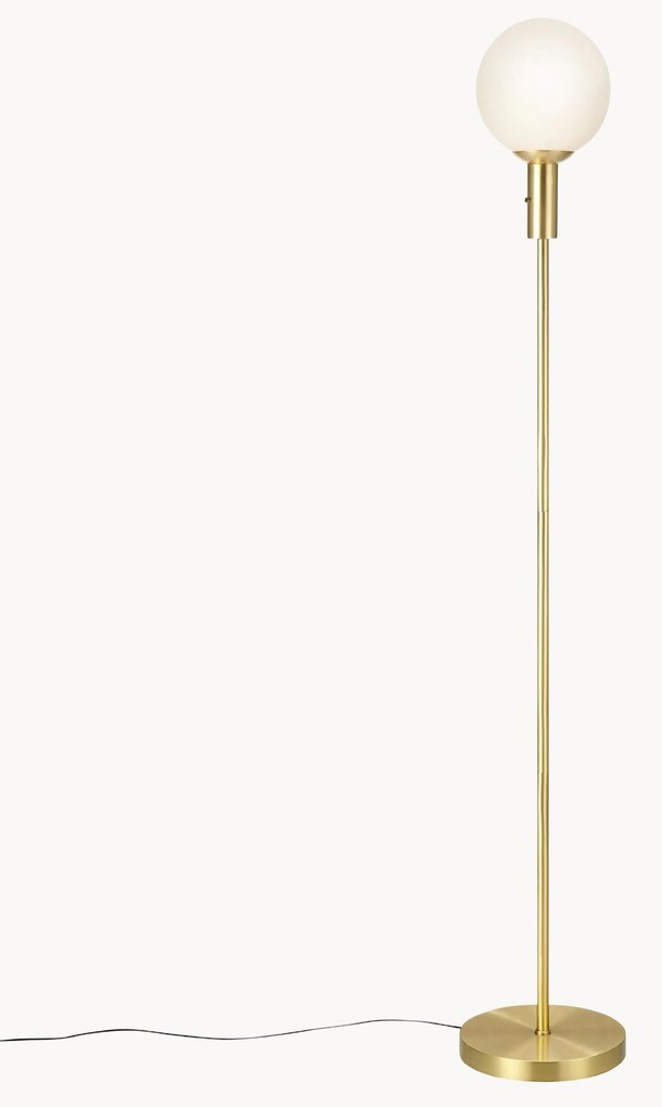 Lampada da terra in vetro opale Minna