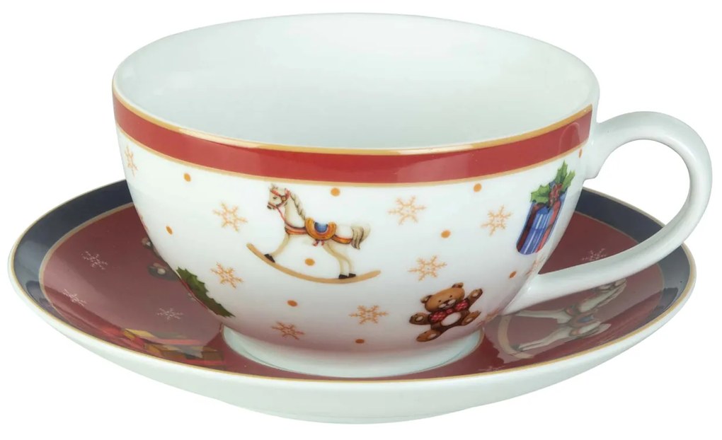 Tazza colazione natalizia in porcellana, 450 ml