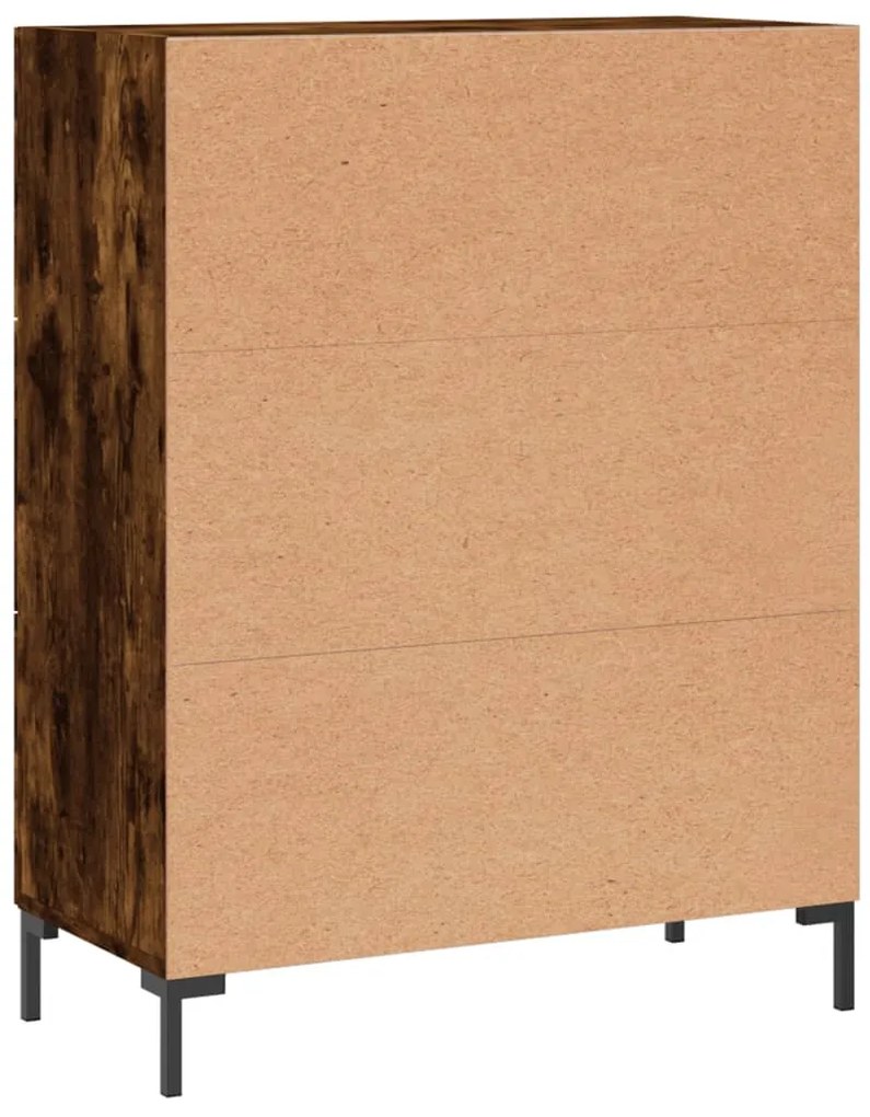 Credenza Rovere Fumo 69,5x34x90 cm in Legno Multistrato