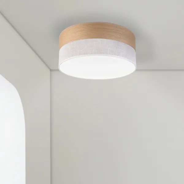 Plafoniera LED SIRJA WOOD LED/20W/230V diametro 35 cm bianco/quercia