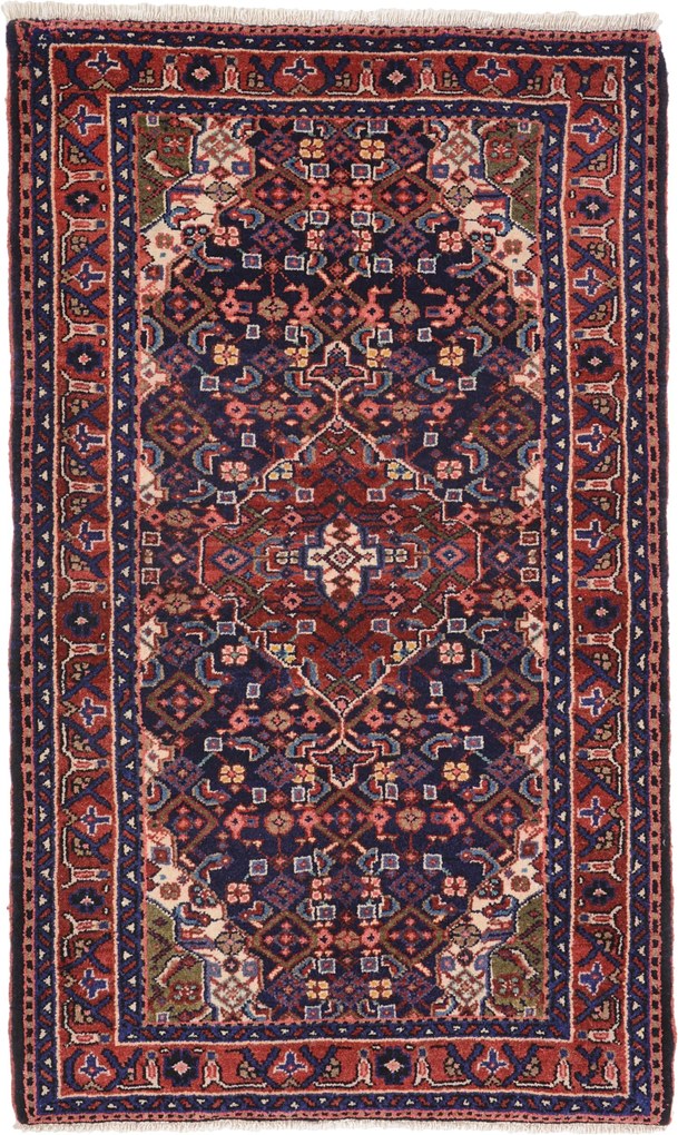 Hosseinabad Tappeto 80x140 (Iran) Annodato A Mano