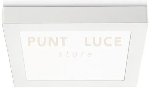 Gfa763c- plafoniera bianca quadrata a led 3000k 420lm 6w 12x12cm