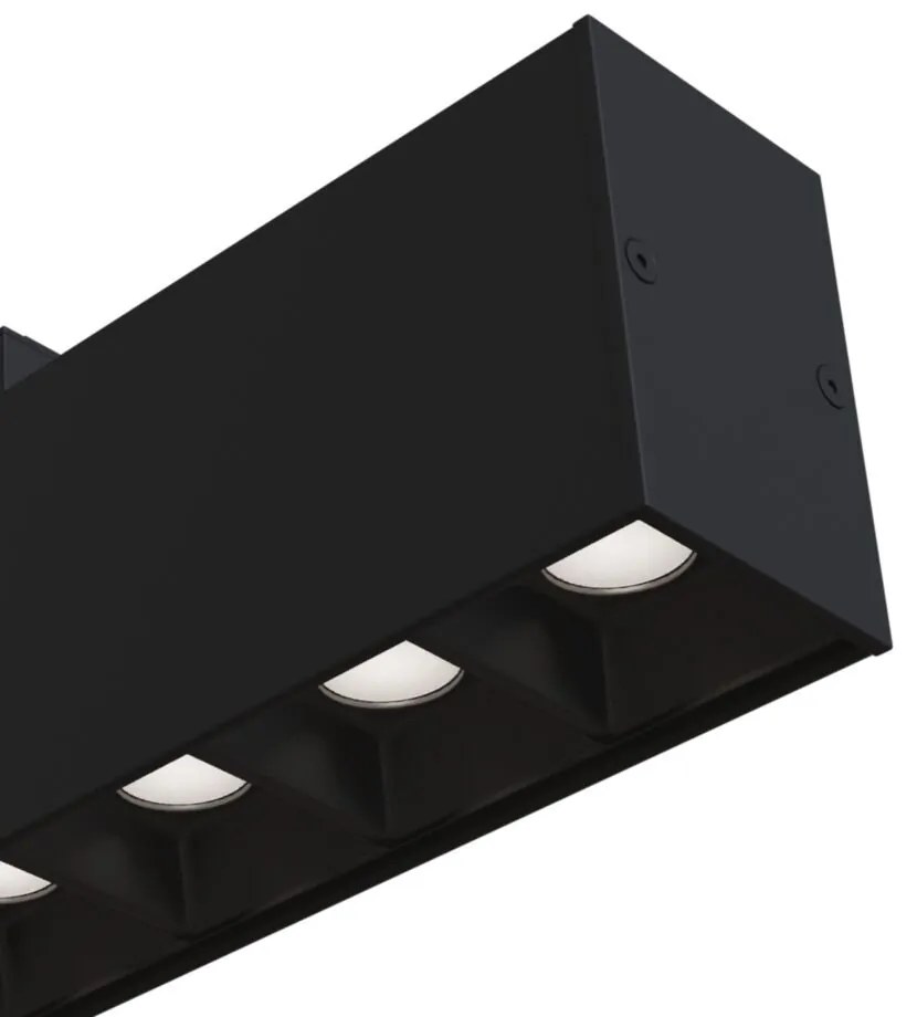 Base Di Illuminazione Points Binario Moderno Alluminio Nero 20W Luce Naturale