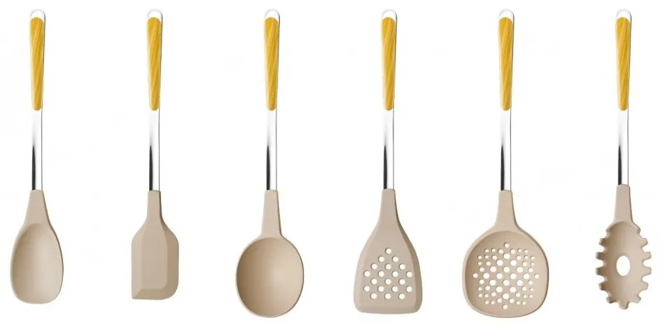 Set 6 Utensili da Cucina Legno Abete - Neva Posateria