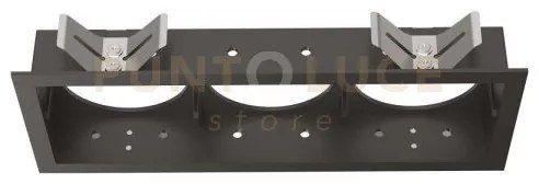 Bento prodotto componibile  cornice rettangolare tripla 3 luci nero