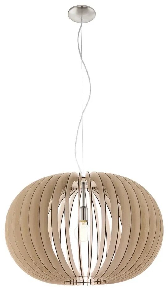 Eglo 95042 - Lampadario a sospensione STELLATO con cavo 1xE27/60W/230V Ø 70 cm beige