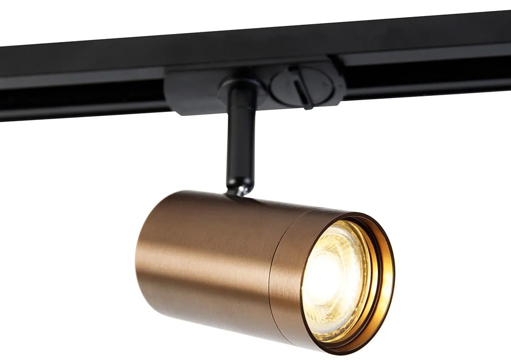 Faretto da binario monofase moderno bronzo scuro - Jeana
