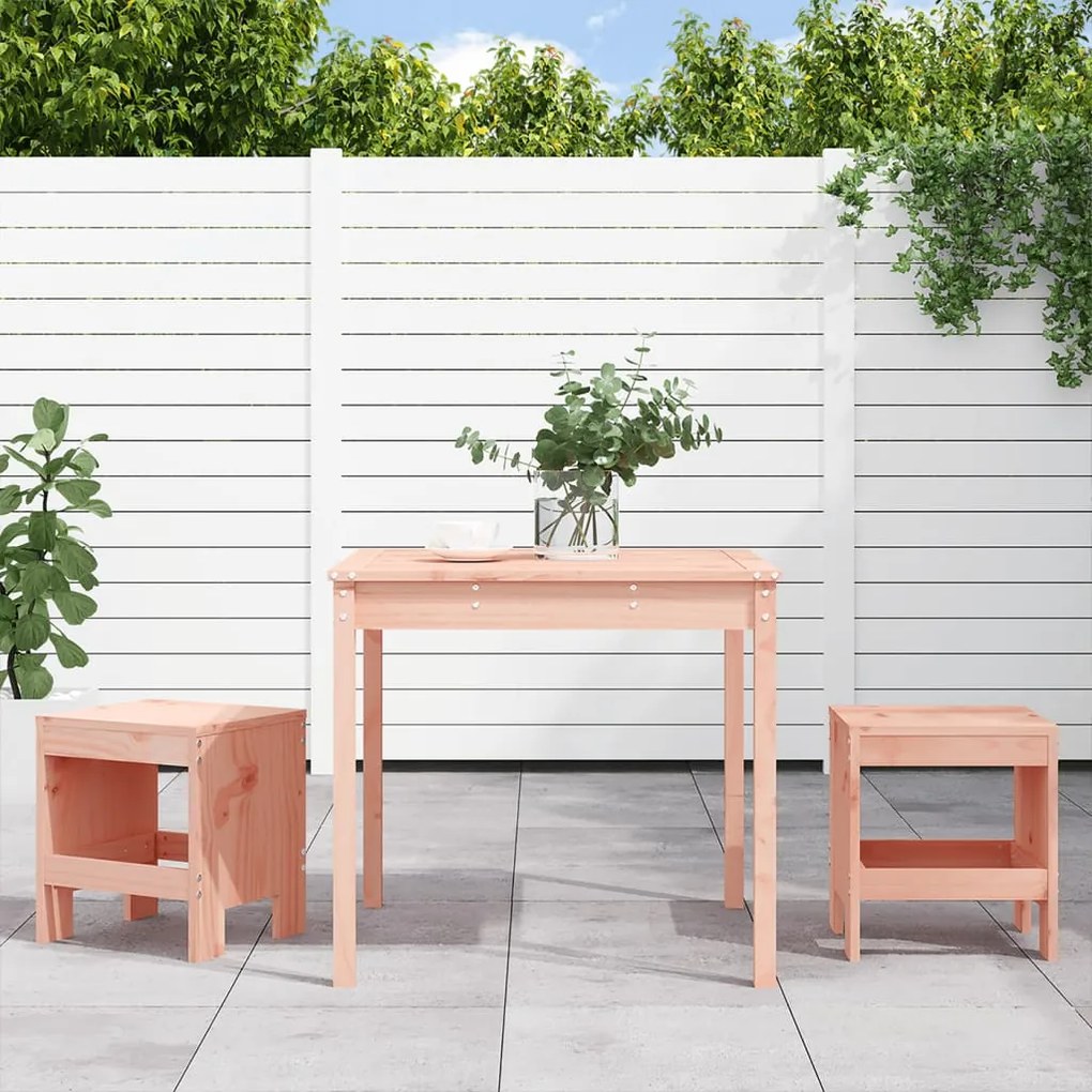 Set Bistrot Da Giardino 3 Pz İn Legno Massello Di Douglas /