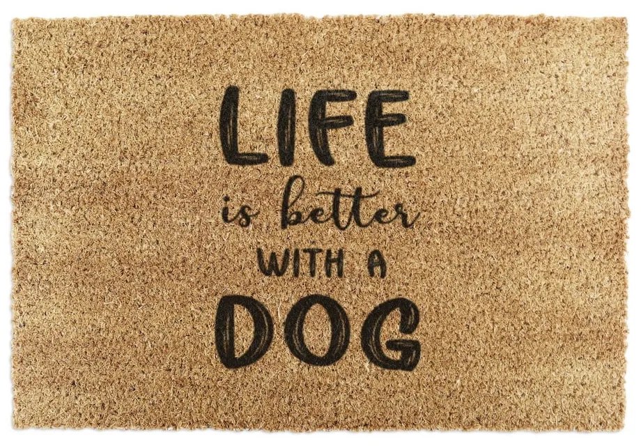Zerbino in fibre di cocco 40x60 cm Life Is Better With a Dog – Artsy Doormats