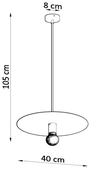 Sollux SL.0853 - Lampadario su filo FLAVIO 1xE27/60W/230V nero