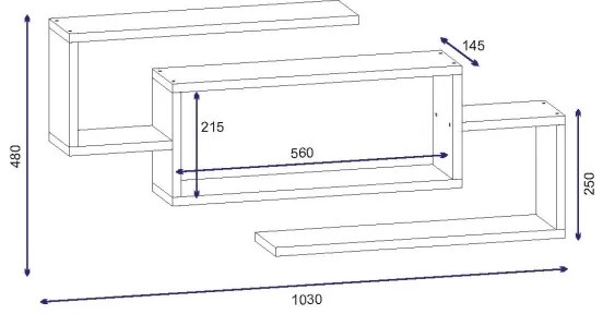 Mensola JANISON 48x103 cm bianca