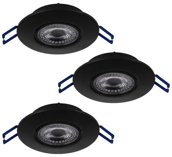 Eglo 75765 - SET 3x Lampada LED da incasso ZUJAR LED/3,4W/230V nero