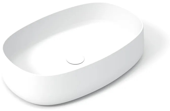 Lavabo da appoggio OLYMPIA CERAMICA ovale piletta non inclusa in ceramica L 60 x H 15 x P 40 cm bianco piletta non inclusa