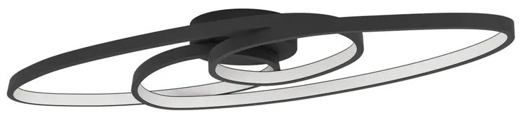Plafoniera LED Gianella, nero 88x30 cm EGLO