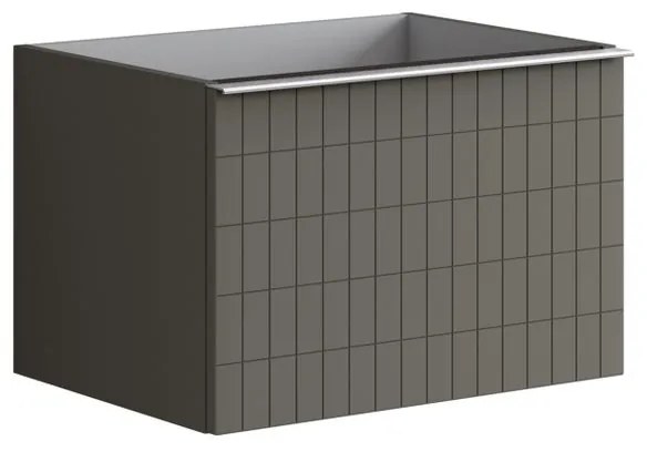 Mobile da bagno sotto lavabo Pixel grid grigio laccato opaco L 60 x H 40 x P 45.5 cm 2 cassetti, lavabo non incluso