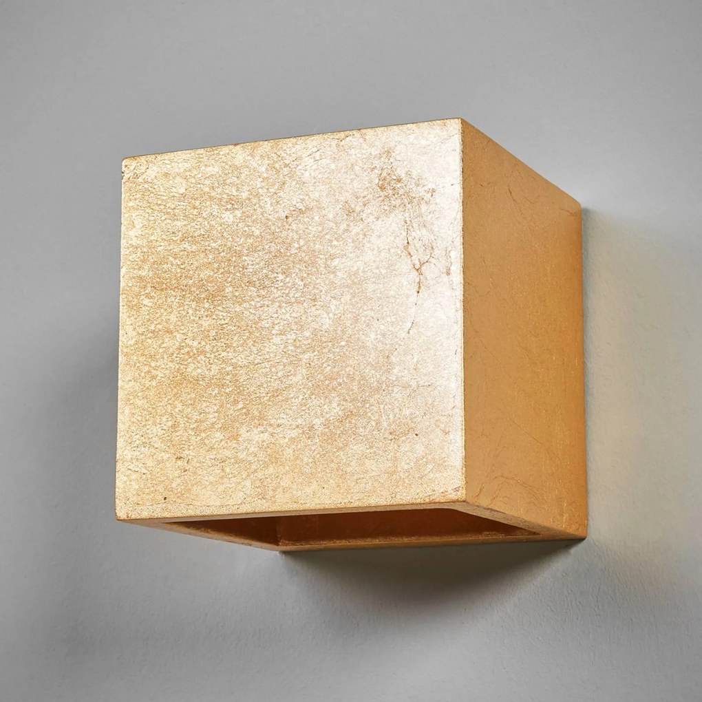 Applique Lindby Yade, 11 cm, color oro, gesso, G9