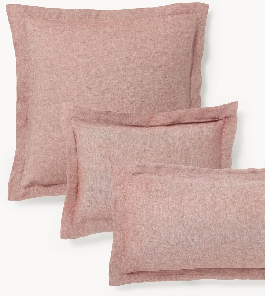 Federa in lino con cucitura in rilievo Linna