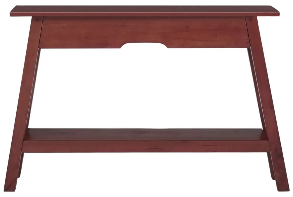 Tavolo consolle marrone 110x30x75cm in legno massello di mogano