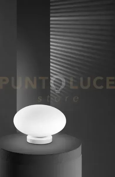 Saturno lumetto in vetro e metallo bianco opaco 1 luce attacco e27 ...