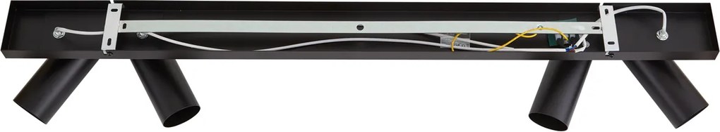 Faretto da soffitto moderno nero 4 luci orientabili - Renna
