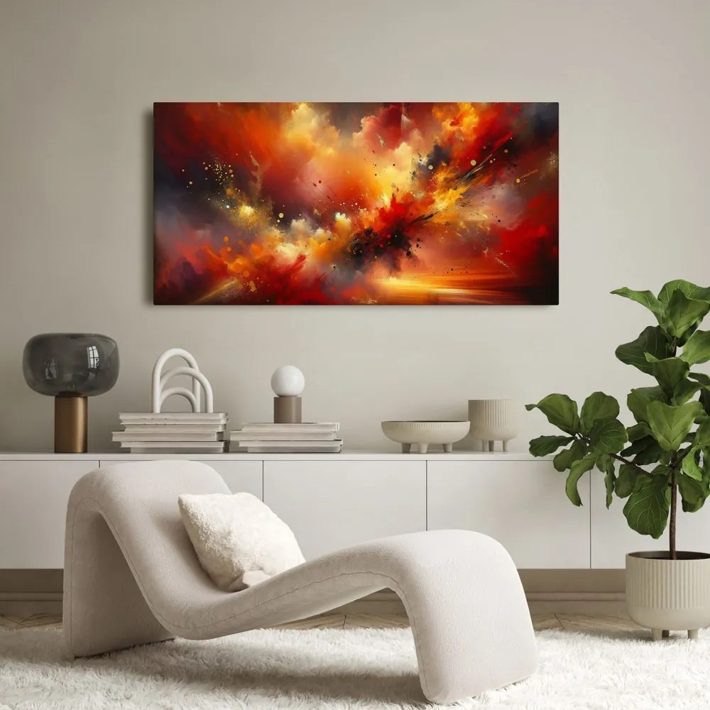 Quadro su tela – Tempesta astratta ardente