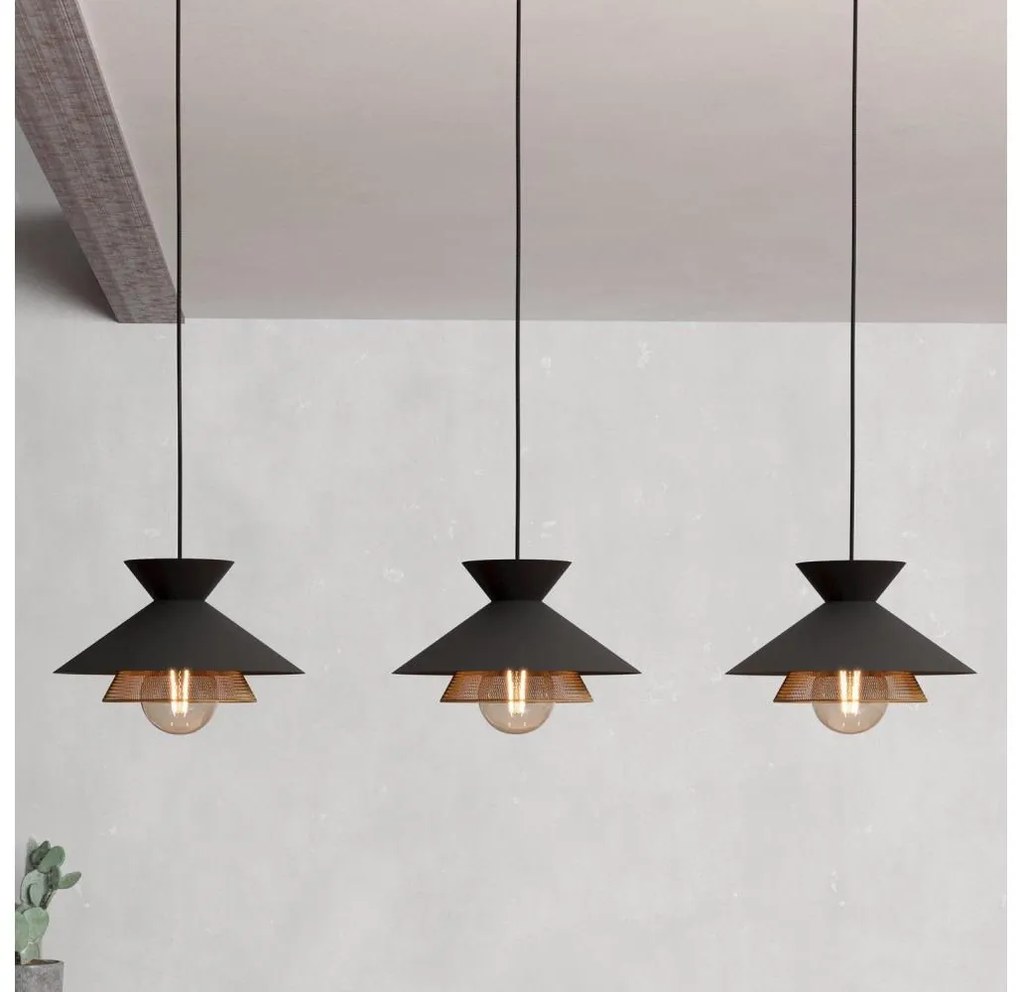 Eglo 43886 - Lampadario a sospensione con filo GRIZEDALE 3xE27/40W/230V