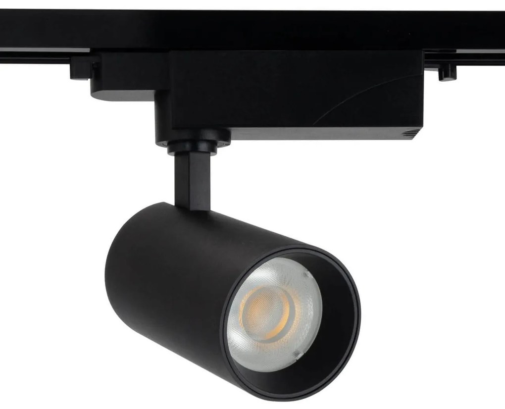 Faro LED 30W Monofase Nero 60° CRI92 no-Flickering - BRIDGELUX LED Colore Bianco Caldo 2.700K