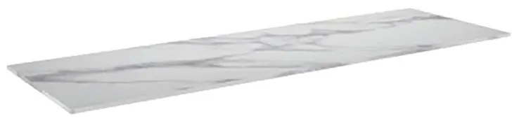 Top per lavabo Neo SENSEA L 151 x H 1.2 x P 48.5 cm bianco stratificato, effetto pietra naturale