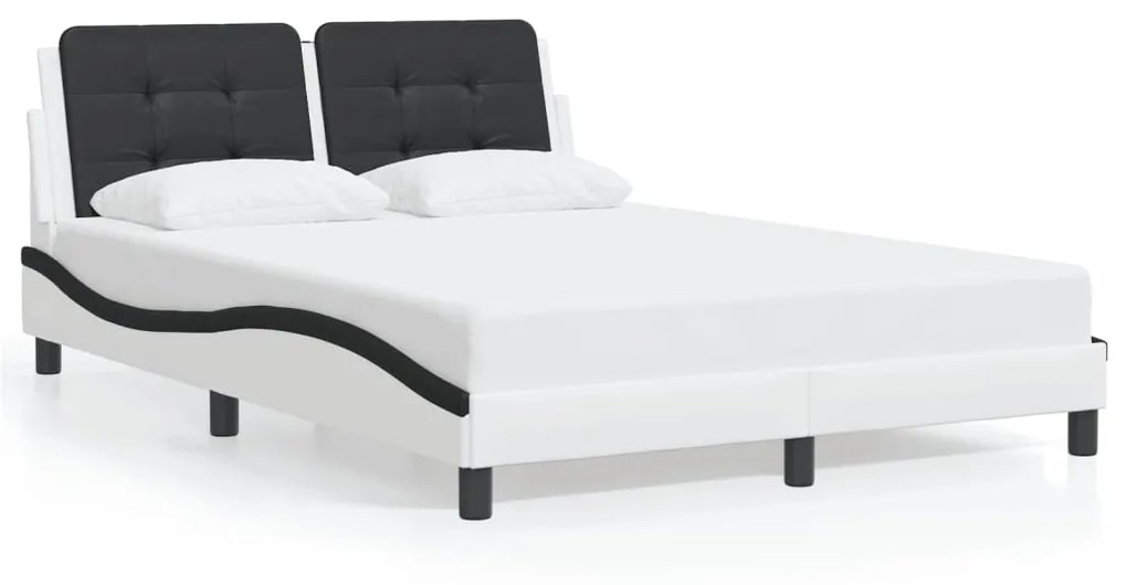 Giroletto Con Luci Led Bianco E Nero 140x190 Cm İn Similpelle /