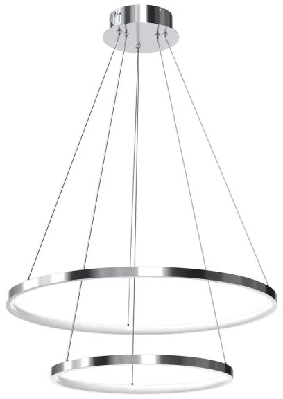 Lampadario LED a sospensione con filo HOOP LED/51W/230V diametro 60 cm 4000K cromo lucido