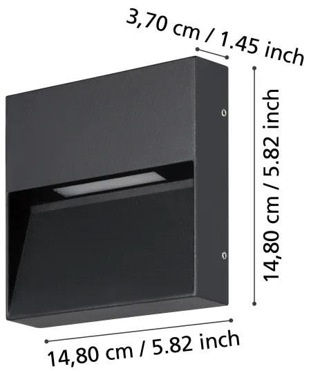 Eglo 900889 - Applique a LED da esterno MARUGGIO LED/4,8W/230V IP65