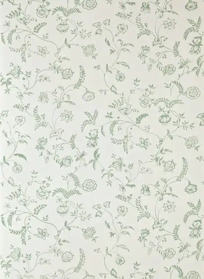 Farrow & Ball Carta da parati Uppark - White Tie/ Suffield Green