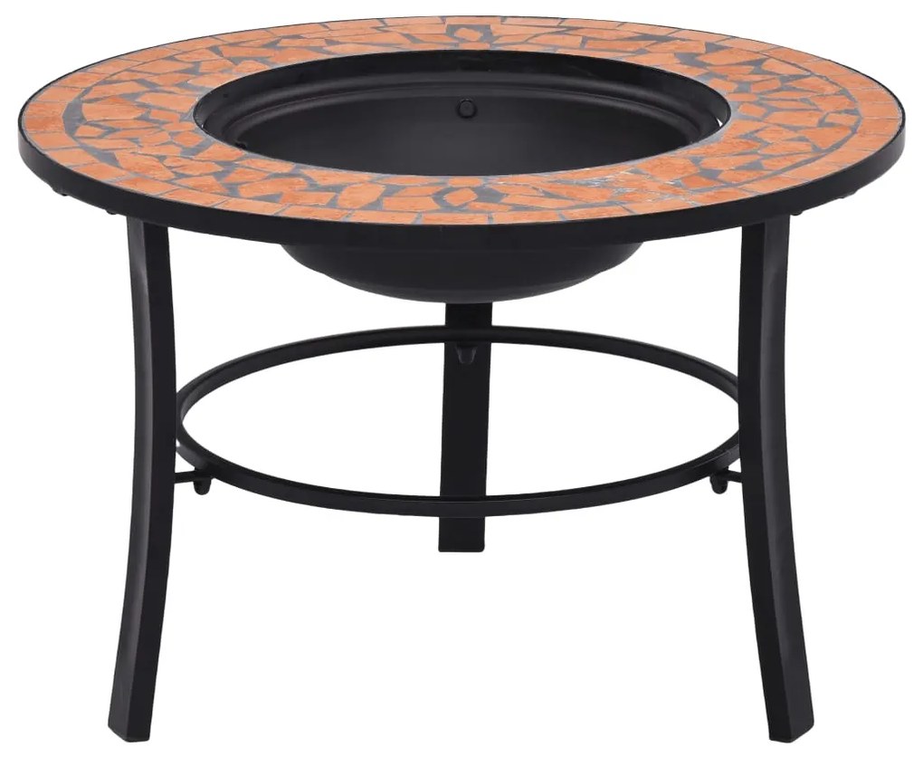 Braciere A Mosaico Terracotta 68 Cm İn Ceramica /