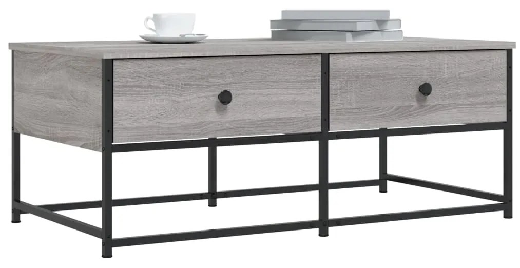 Tavolino da Salotto Grigio Sonoma 100x51x40cm Legno Multistrato