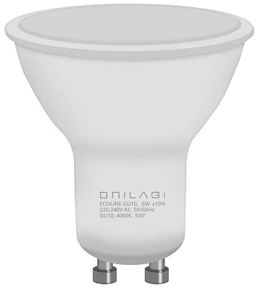 Lampadina LED ECOLINE GU10/6W/230V 4,000K - Brilagi