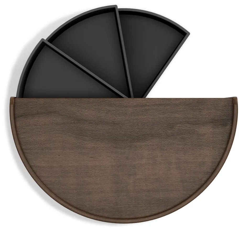 Organizzatore bagno nero rotante Moona - Umbra