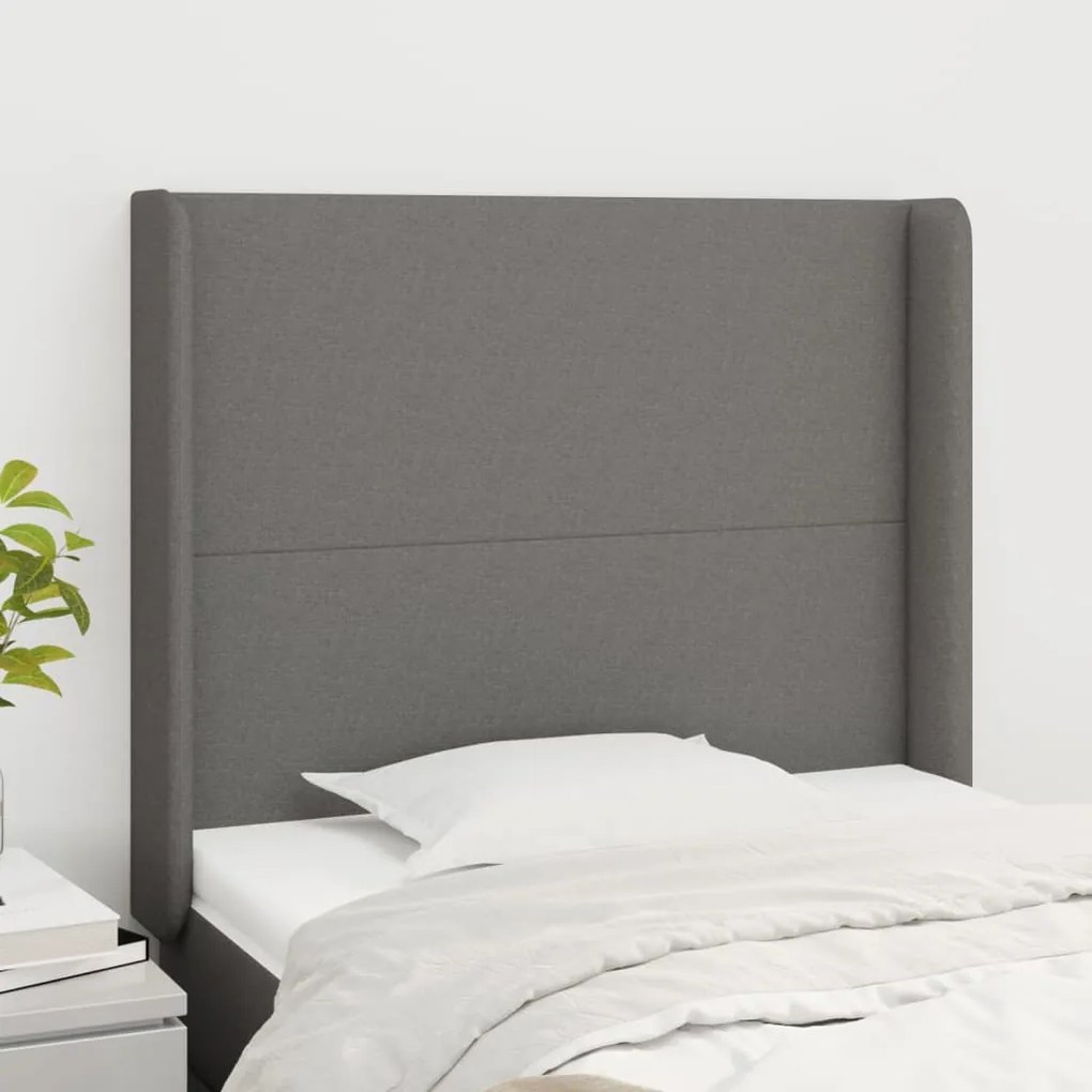Testiera Ad Orecchio Grigioscuro 103x16x118/128cm İntessuto /