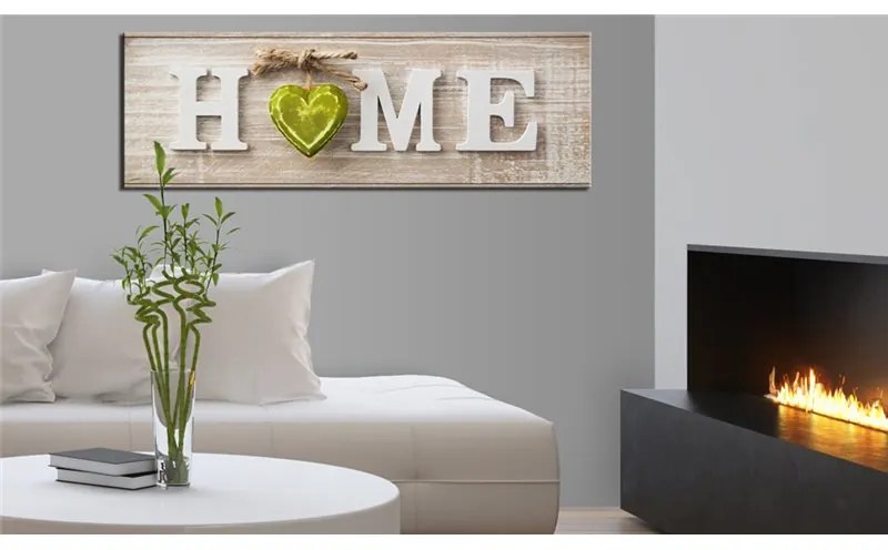 Quadro Home  Green  Colore Beige, Dimensioni e Misure 120x40