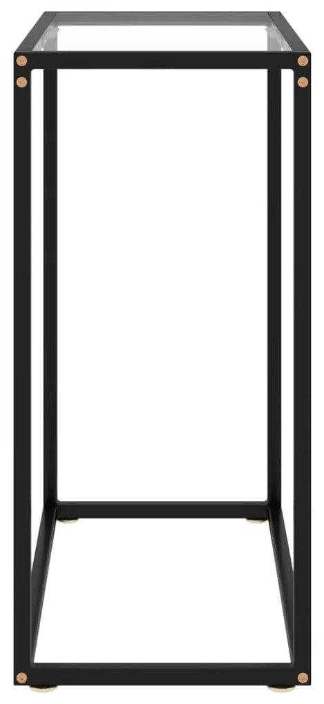 Tavolo consolle trasparente 60x35x75 cm in vetro temperato