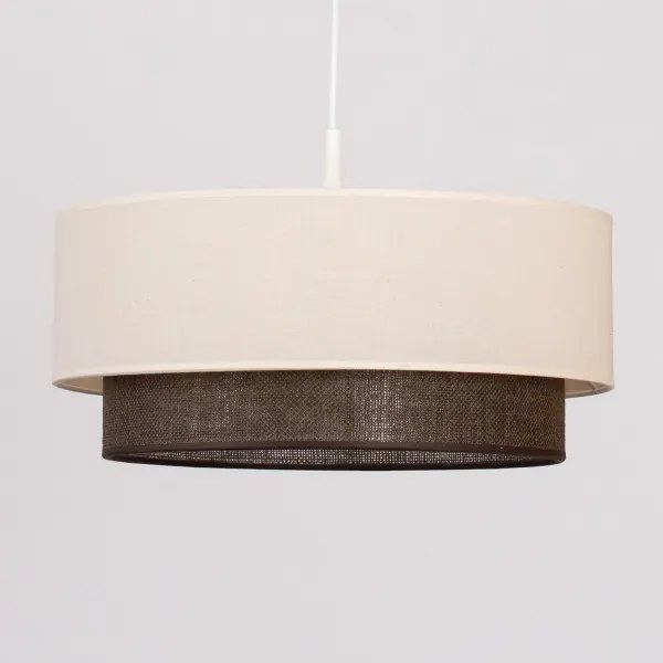 Brilagi - Lampadario LED a sospensione con cavo BOHO STYLE 1xE27/15W/230V Ø 40 cm crema/marrone