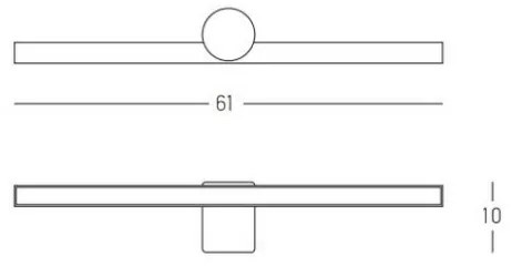 Zambelis 22124 - Illuminazione a LED per specchi da bagno LED/10W/230V 61 cm IP54