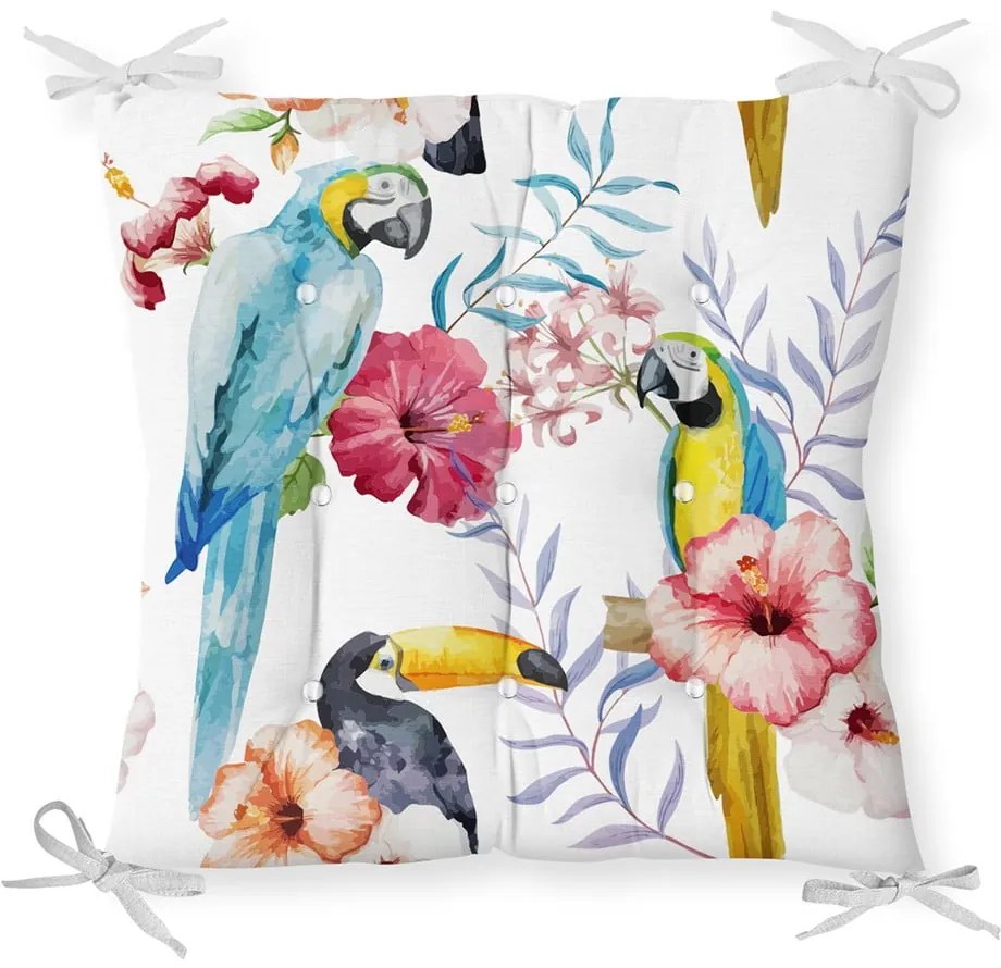 Cuscino da seduta Jungle Birds in misto cotone, 40 x 40 cm - Minimalist Cushion Covers