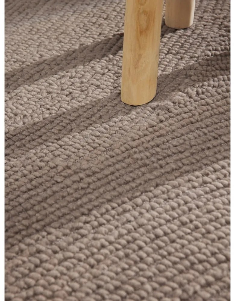 Tappeto rotondo grigio tortora in lana tessuto a mano ø 120 cm Eleni Taupe – Hanse Home