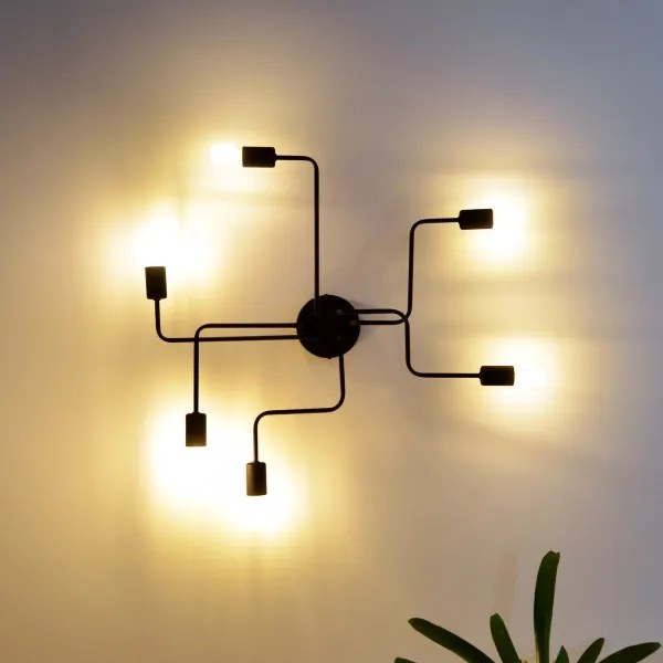 Lampadario a plafone LED TUBE 6xE27/15W/230V