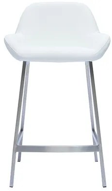 Sgabelli da bar design bianco e base metallo (lotto di 2) RINGER