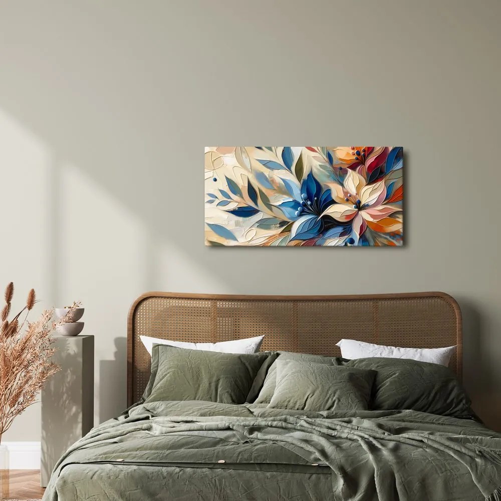 Quadro su tela – Composizione floreale astratta
