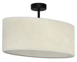 Duolla - Lampadario a plafone OVAL 1xE27/15W/230V grigio